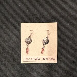 Silver and Pink Earrings